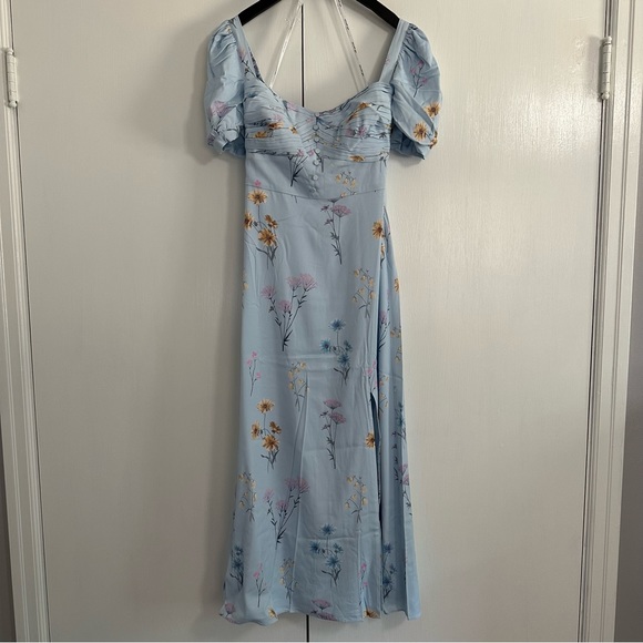 Self Portrait Watercolour Midi Dress - Picture 3 of 9